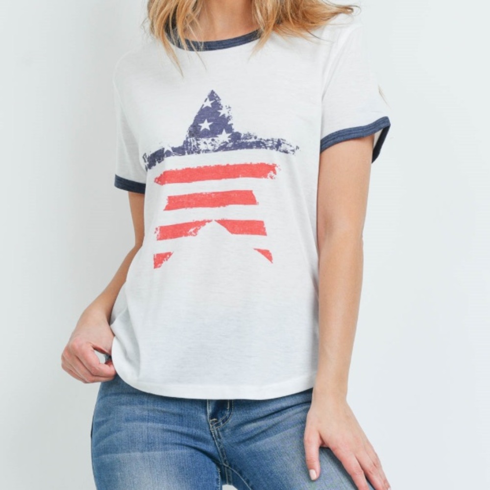 American Flag Short Sleeve Tee